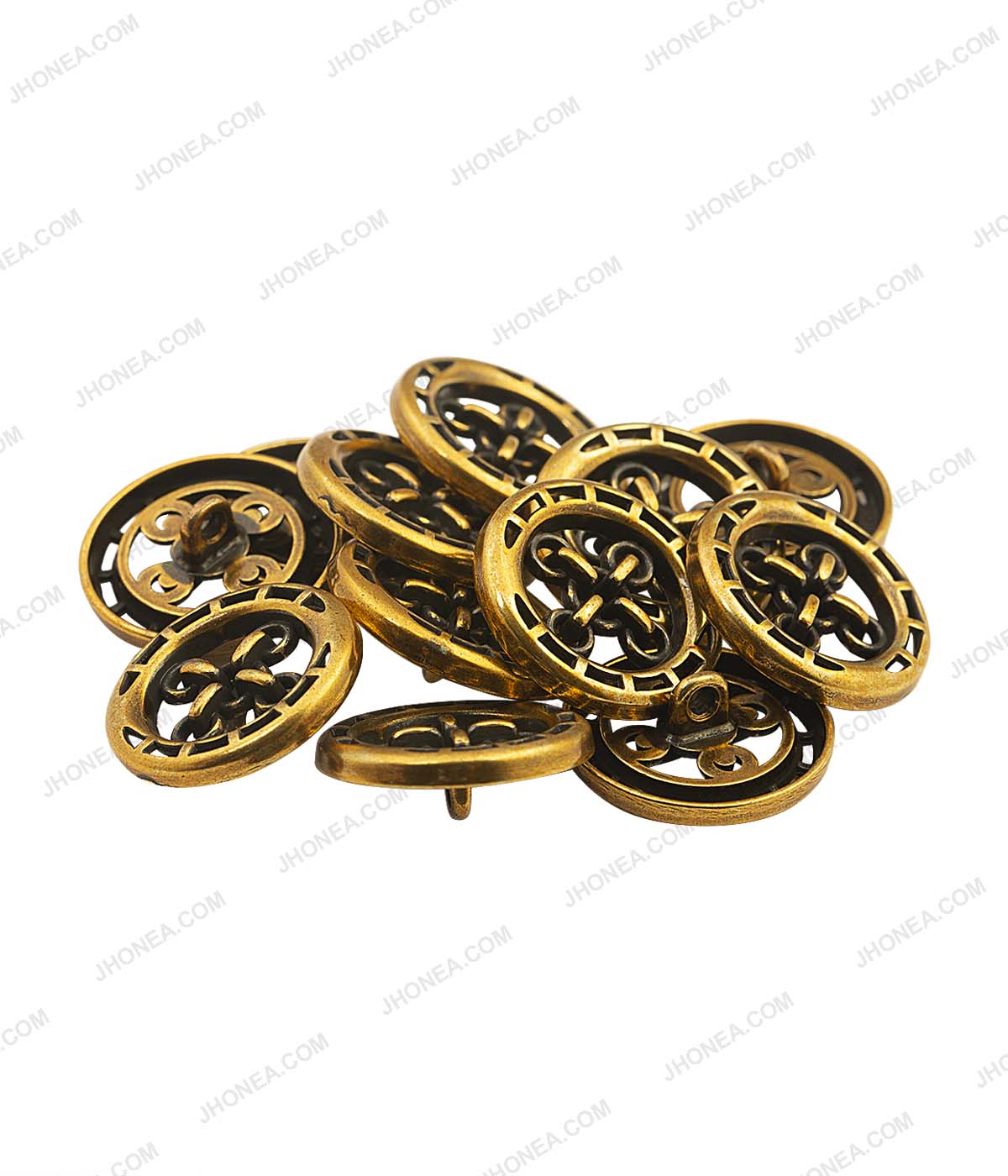 Buttonhole Design Antique Gold Coat Metal Buttons