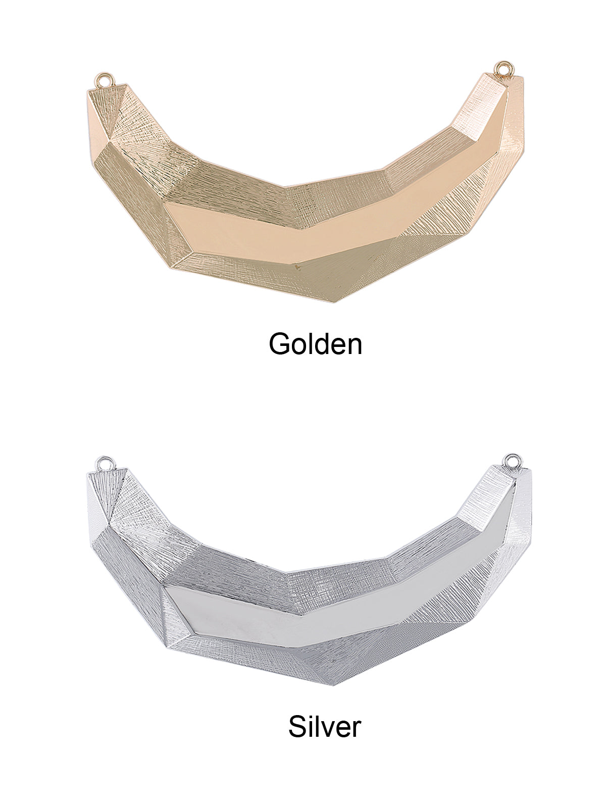 Unique Dimension Fancy Hollow Back Metal Golden/Silver Color Neckline