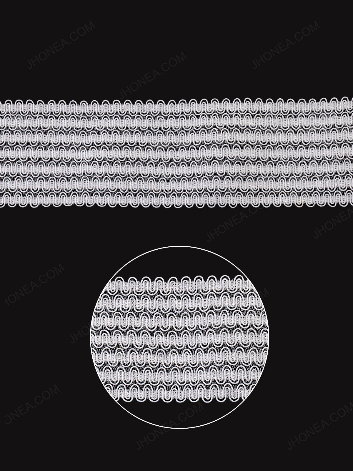 Decorative White Loop Lace Trim Sewing Dress Elastic