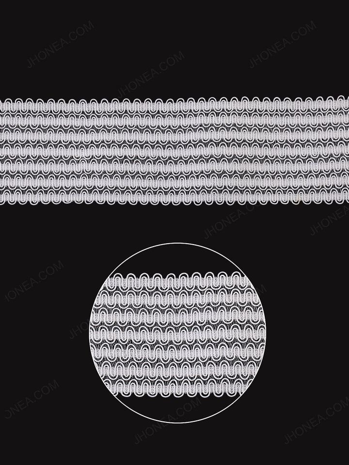 Decorative White Loop Lace Trim Sewing Dress Elastic