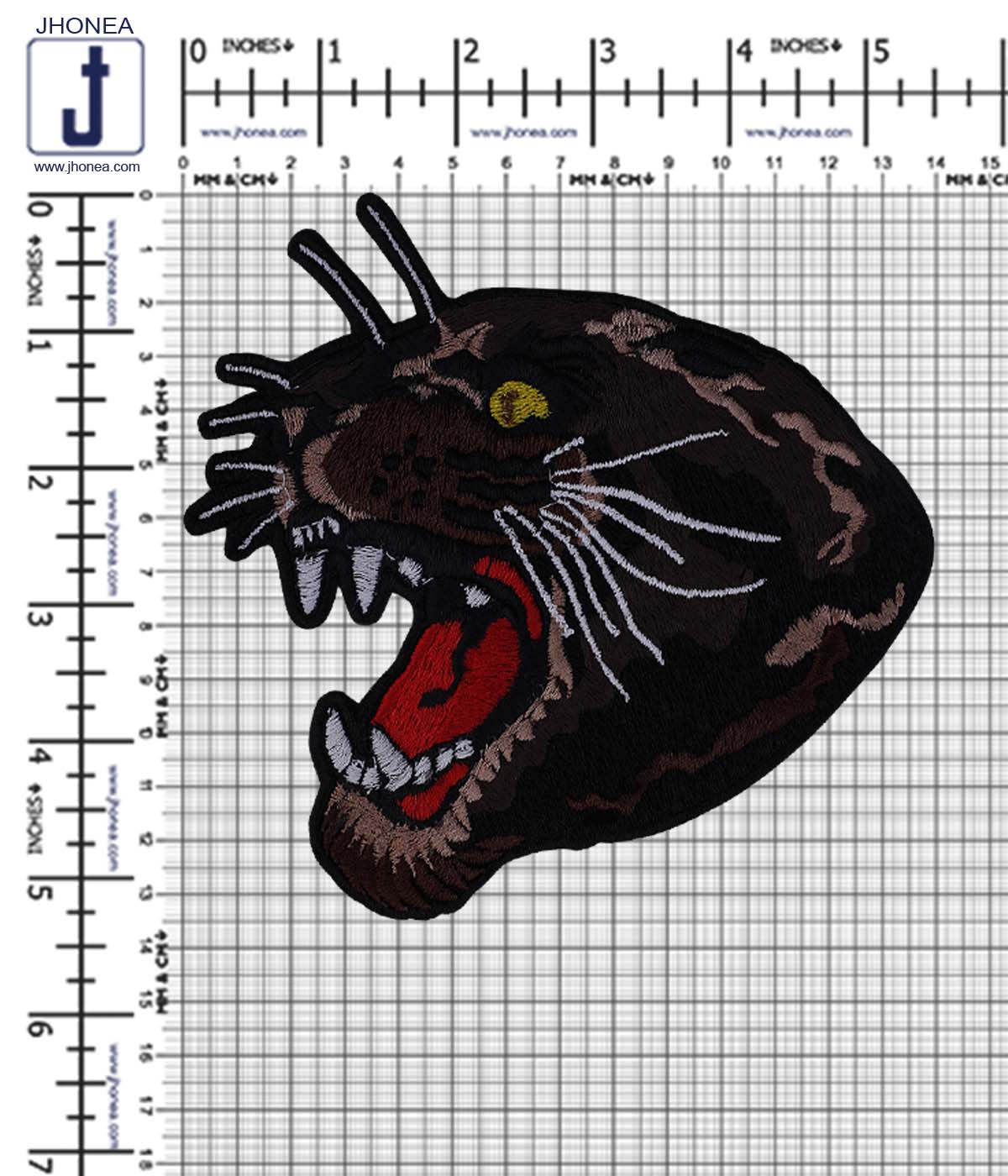 Broad Roaring Tiger Face Embroidery Applique Patch