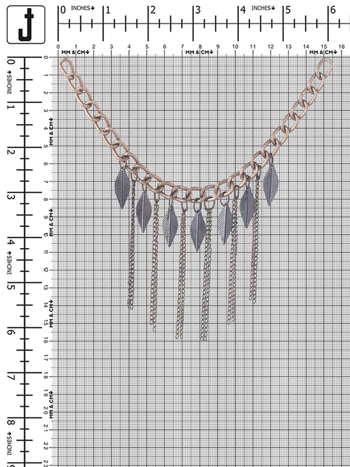 Chain Design Pretty Tassel Neckline