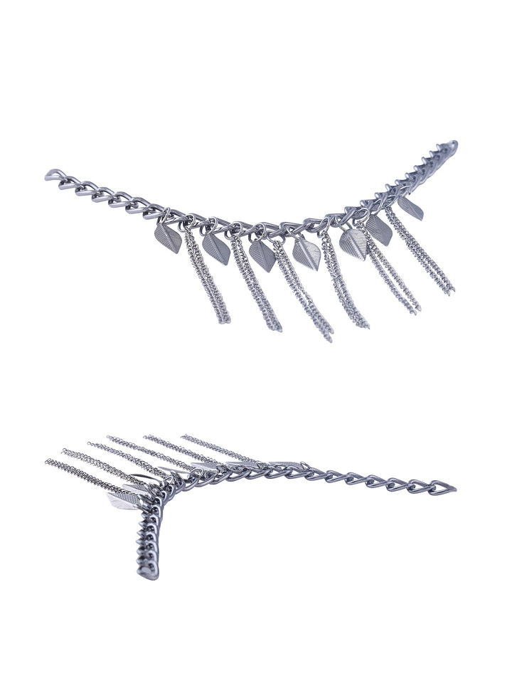 Chain Design Pretty Tassel Neckline