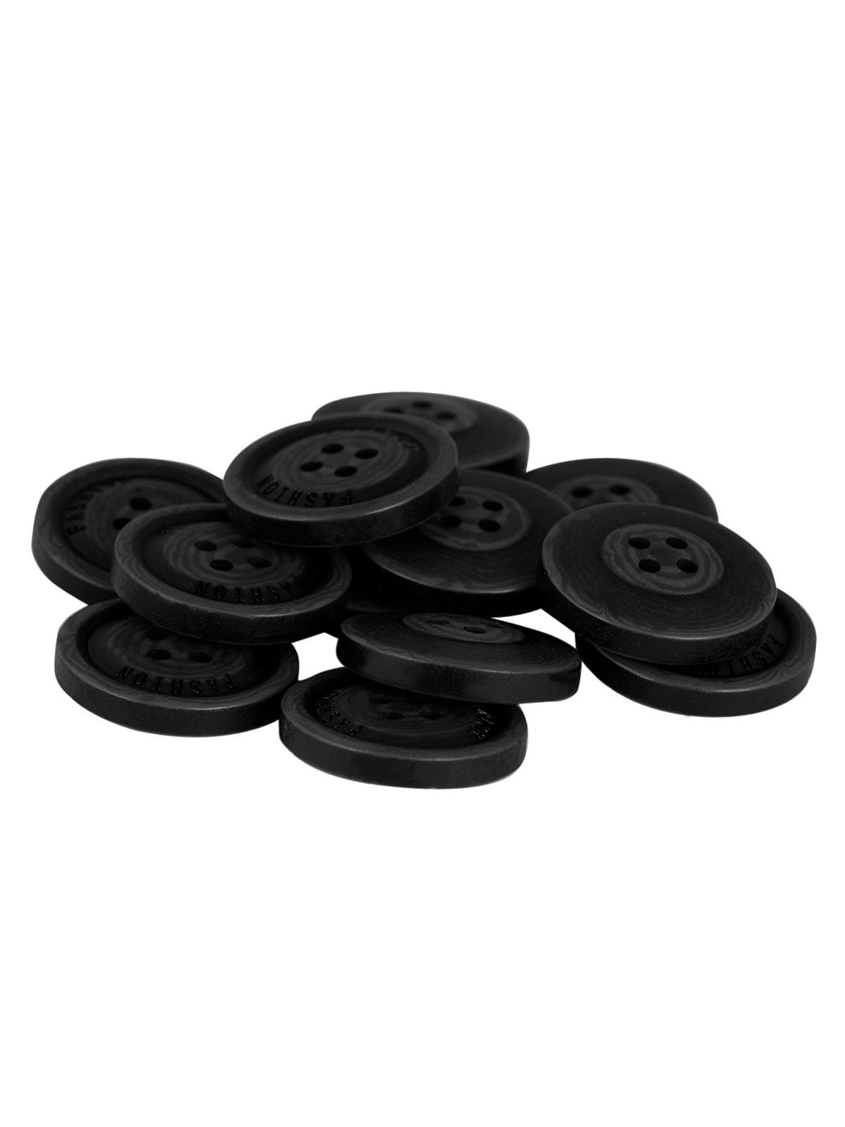 Wood-like Black Round Shape Coat Buttons