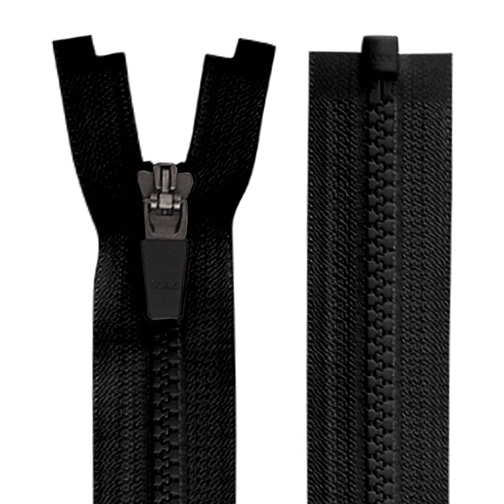 YKK- #5 Solid Black Vislon Open-End YKK Zipper