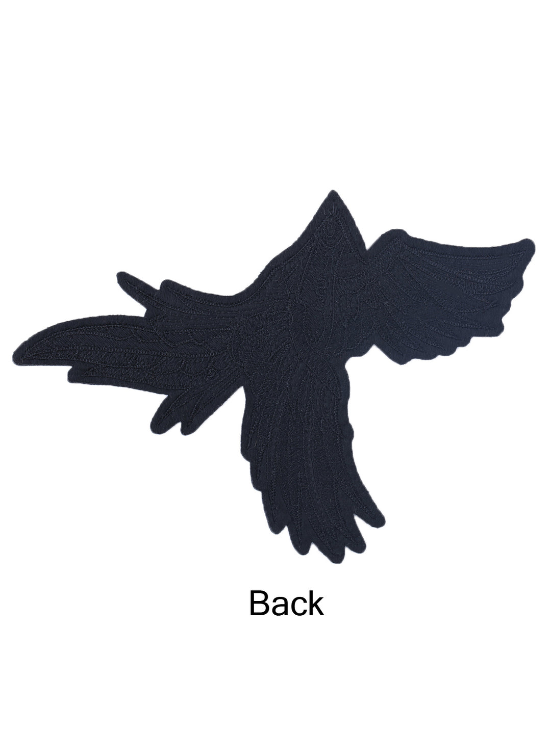 Embroidered Black Bird Beaded Patch