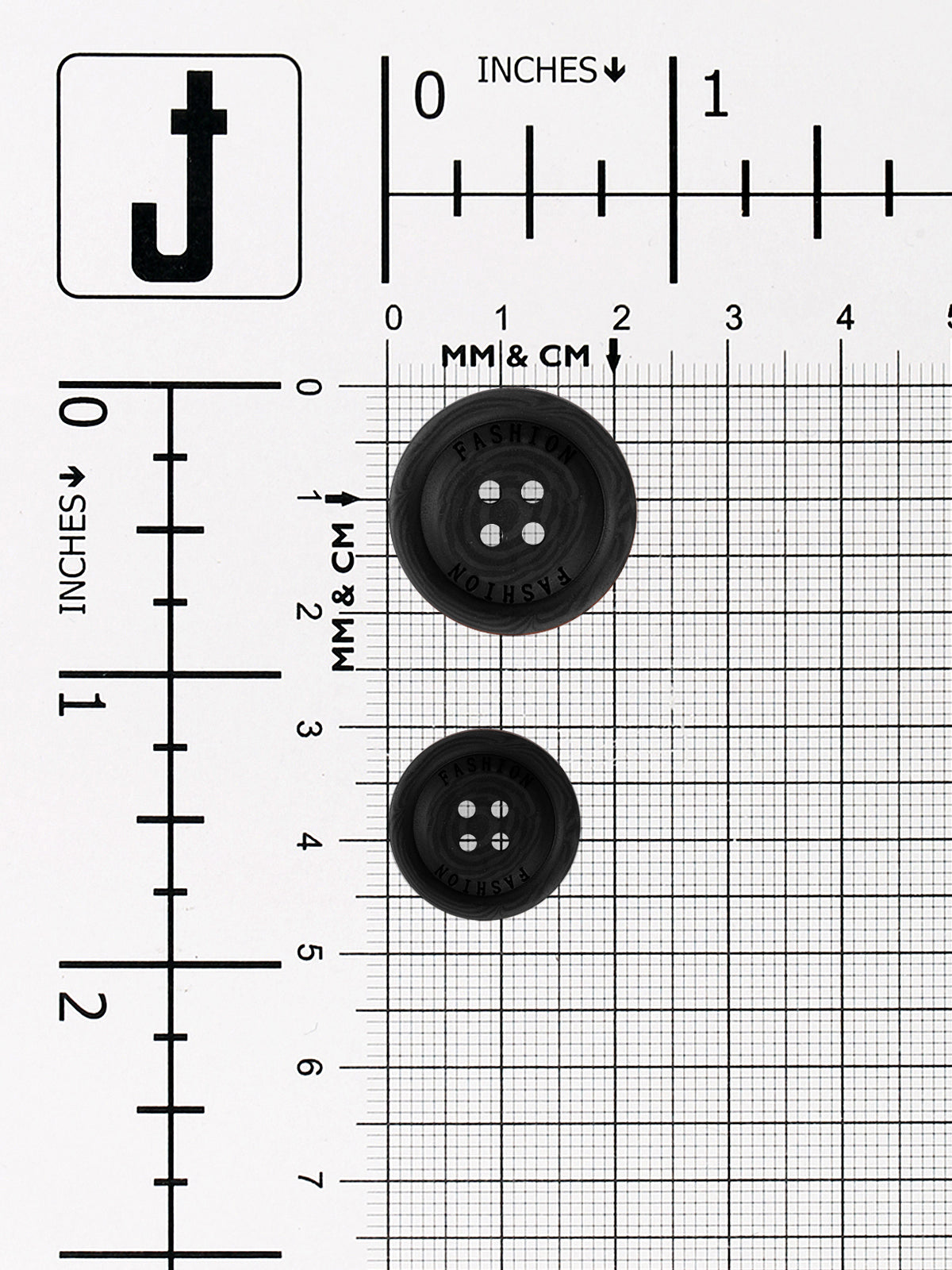 Wood-like Brown & Black Round Shape Coat Buttons