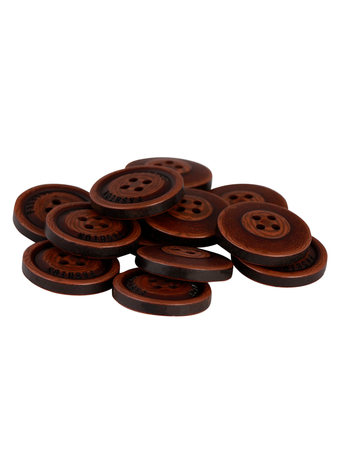 Wood-like Brown Round Shape Coat Buttons