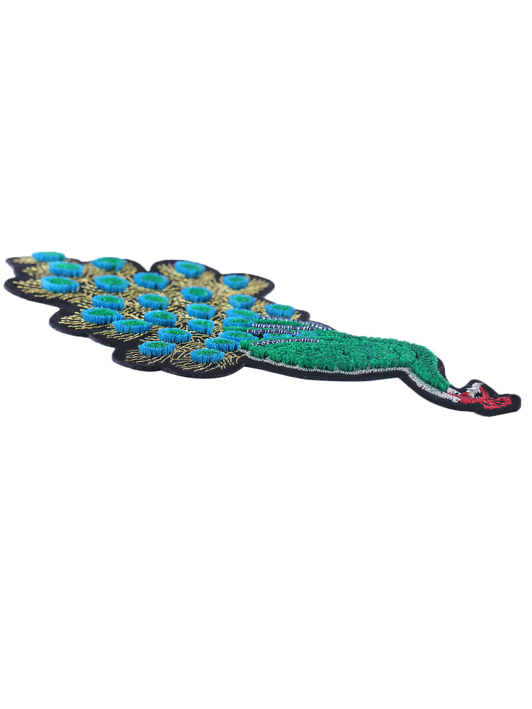 Gorgeous Embroidered Sew On Beaded Peacock Bird Patch