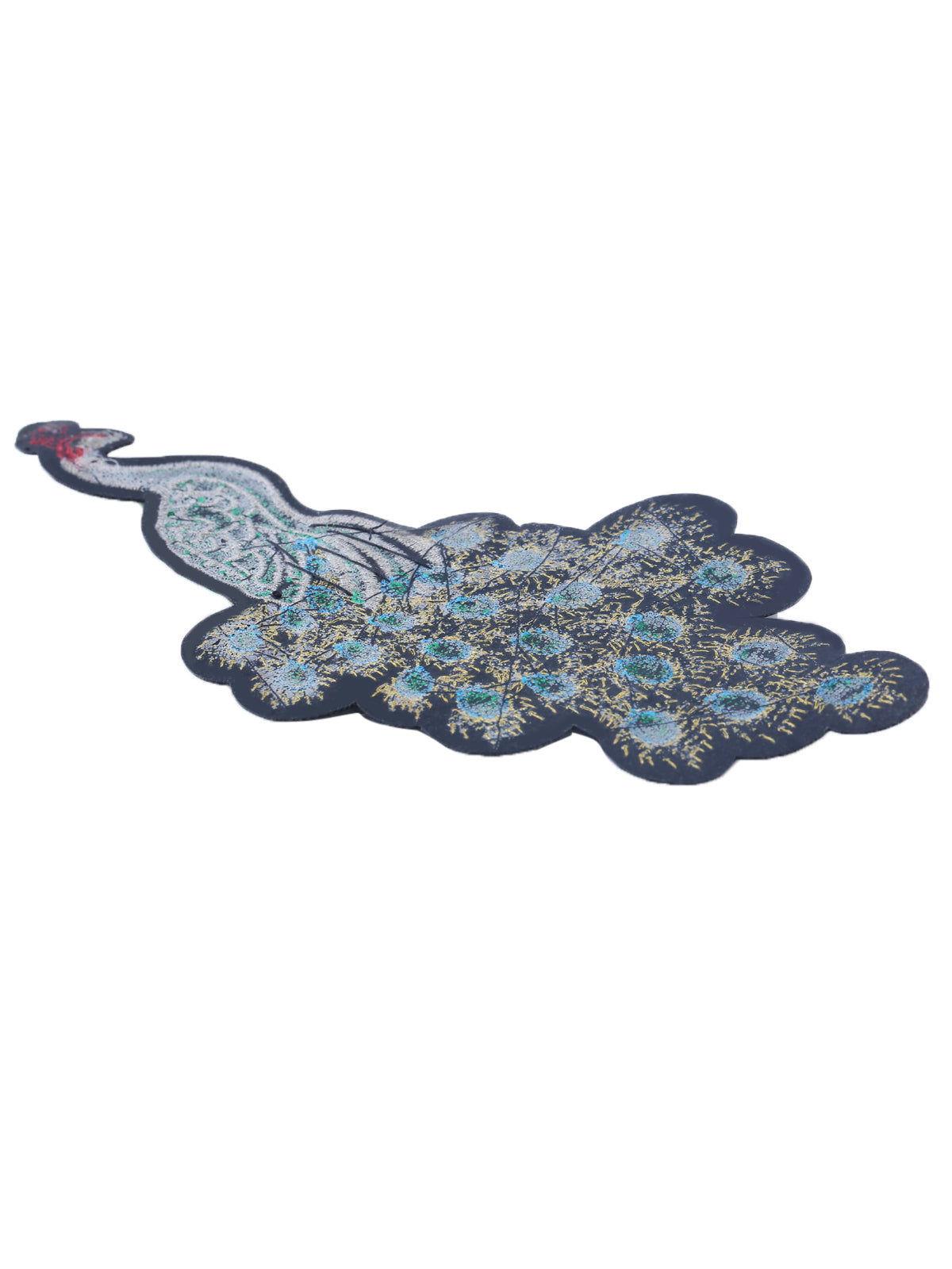 Gorgeous Embroidered Sew On Beaded Peacock Bird Patch