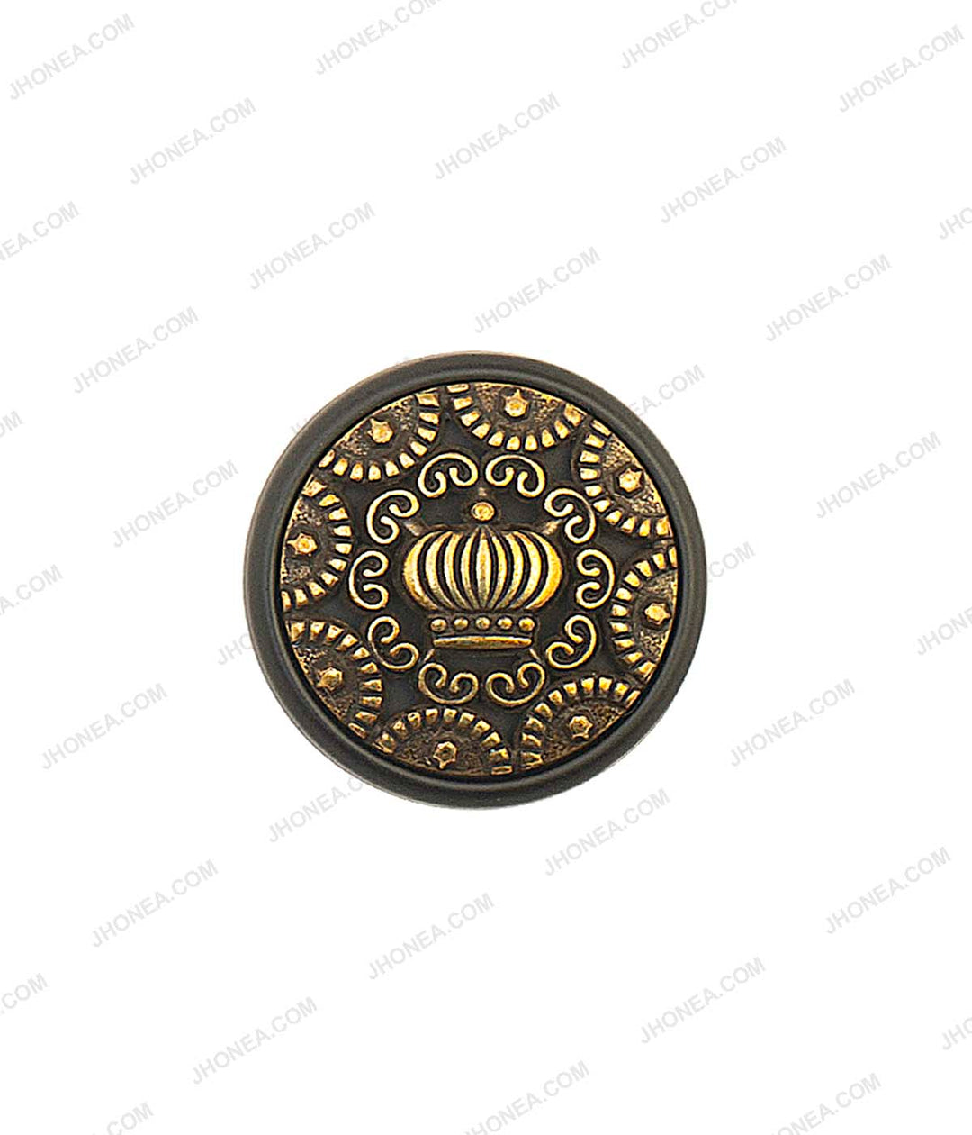 Metal Carving Engraved Ethnic Buttons in Antique Gold Color  For Oriental Dresses