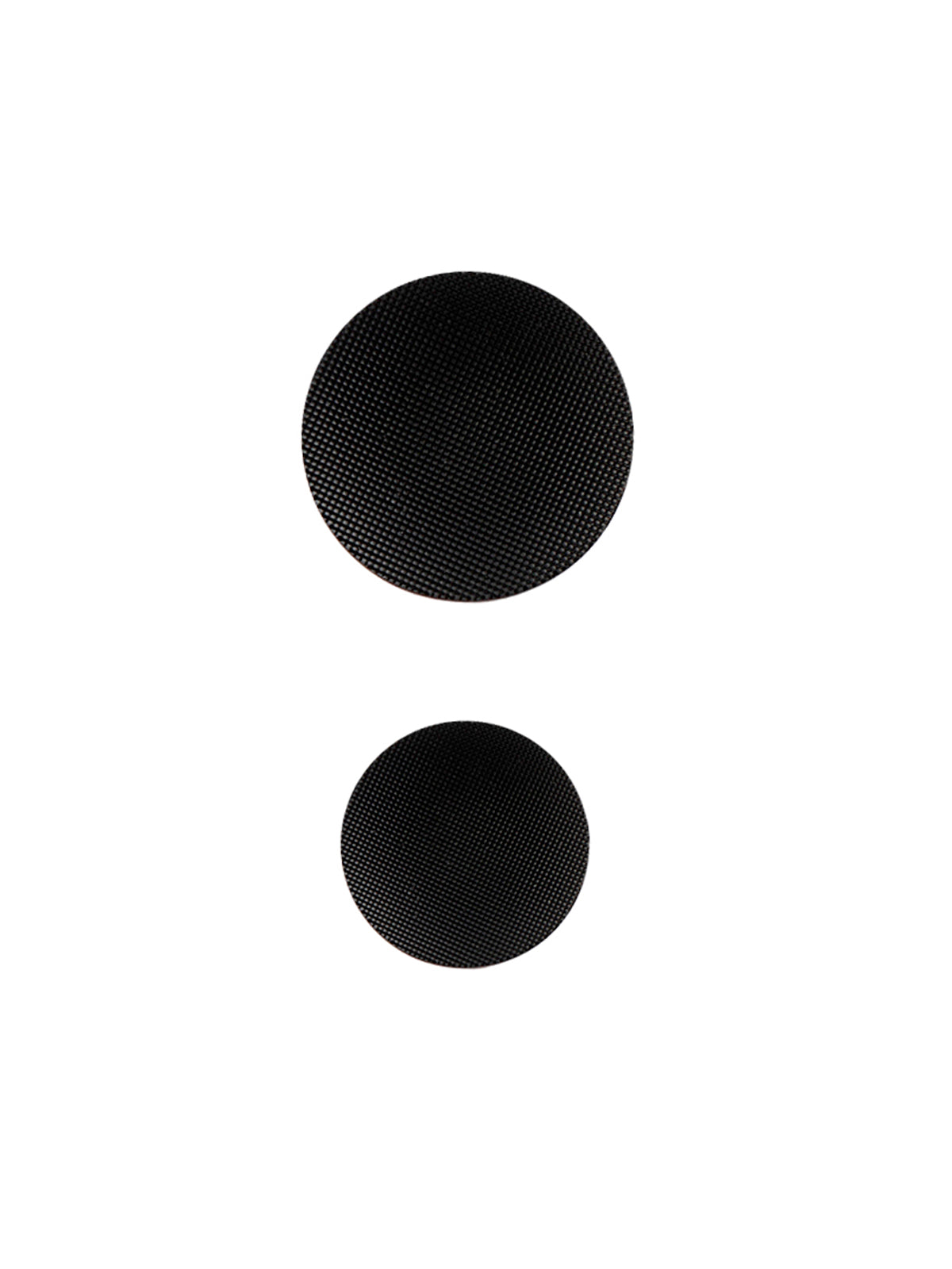 Black Round Shape Textured Surface Multipurpose Button