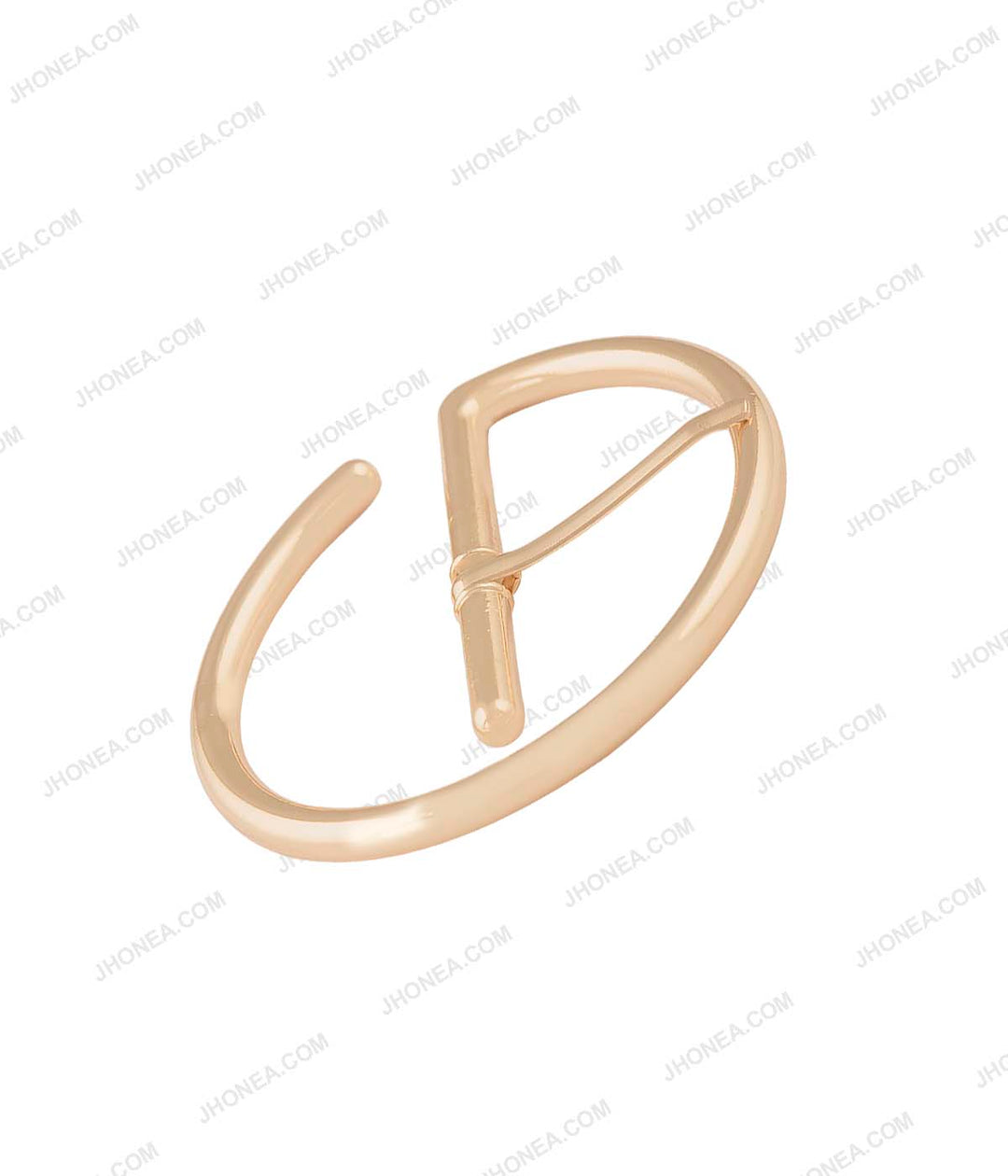 Superior Shiny Gold Western Style Round Shape Prong Belt Buckle