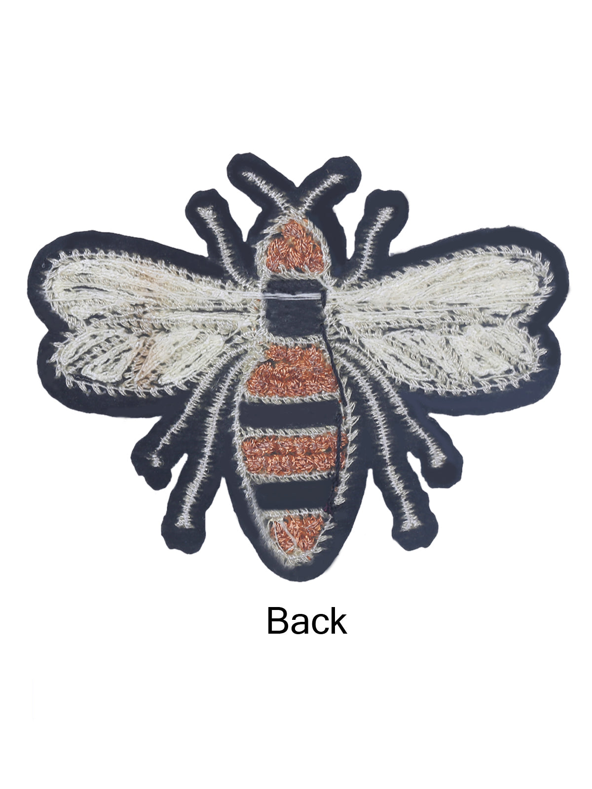 Gorgeous Embroidered Sew On Beaded Bee Patch