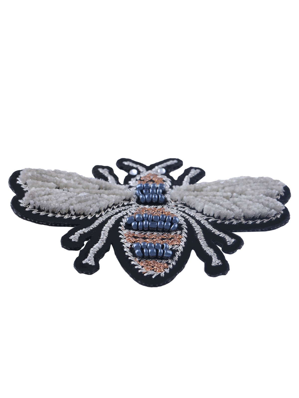 Gorgeous Embroidered Sew On Beaded Bee Patch