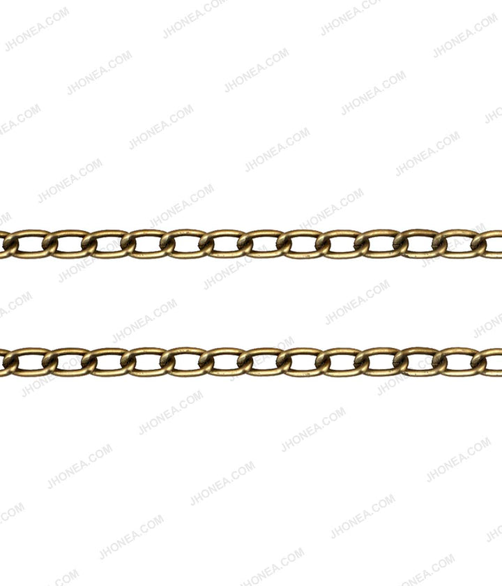 Antique Brass Twisted Curb Link Chain for Fashion Clothing