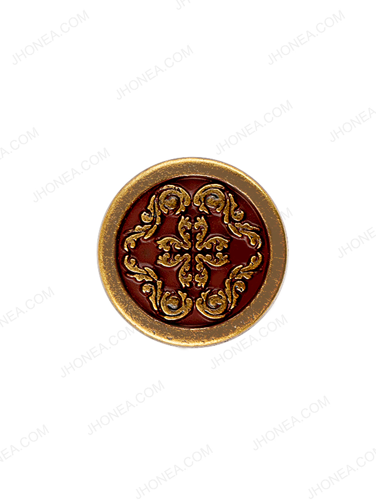 Regal Design Antique Brass with Red Color Coat Button