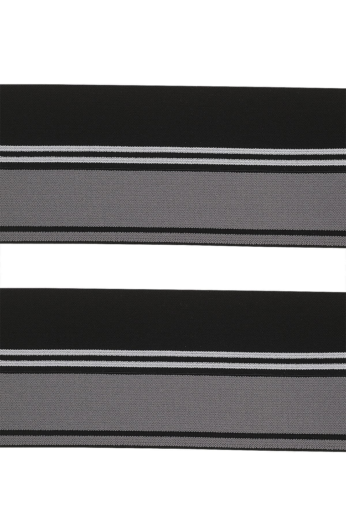 Black & Grey Knit Elastic Webbing Strap Band Strong Stretchable Elastic