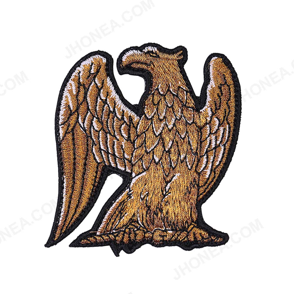 Jhonea Mustard Eagle Bird Embroidery Patch for Jackets