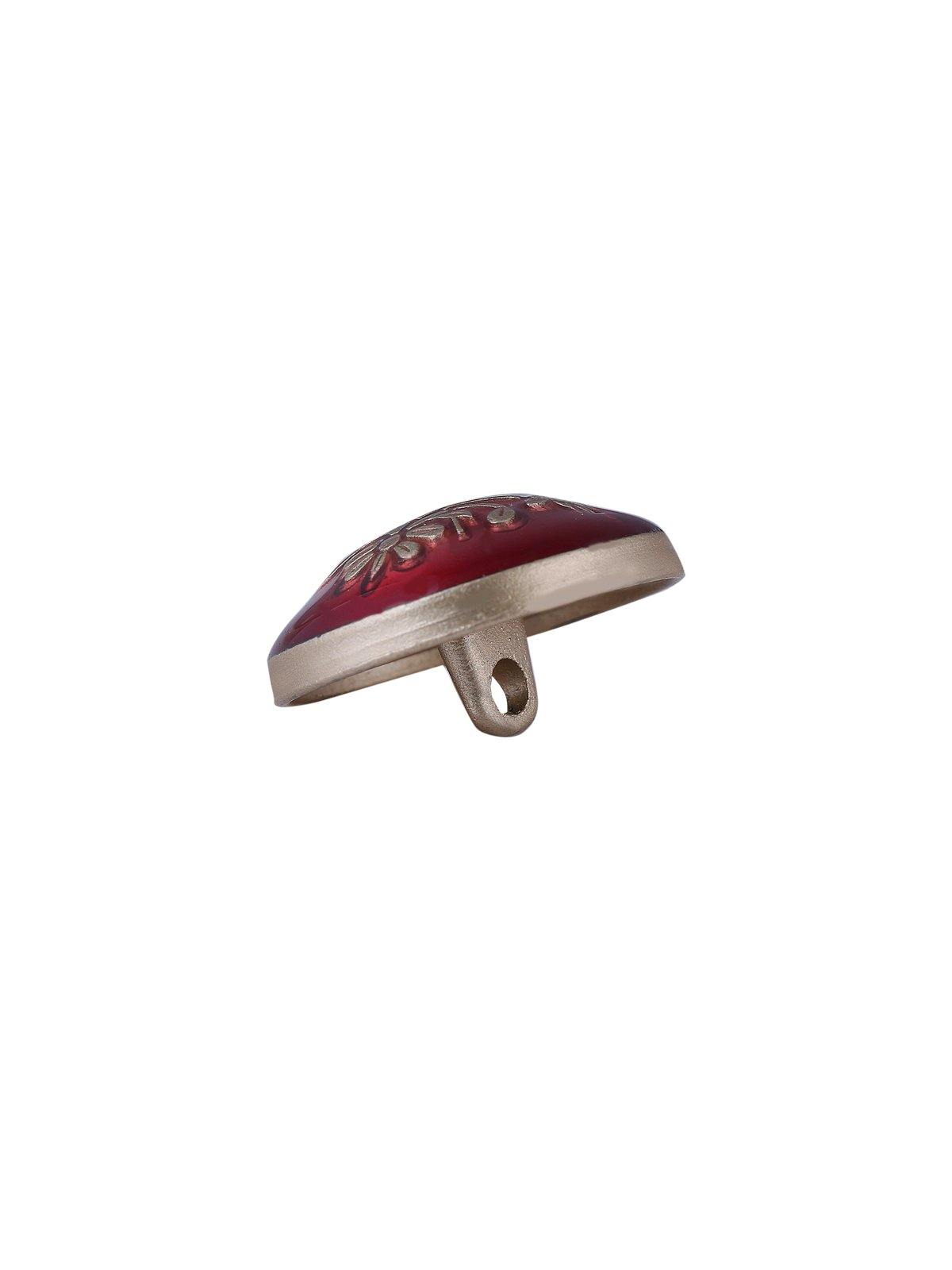 Elegant Round Shape Engraved Design Lamination Shank Metal Button - Jhonea Accessories