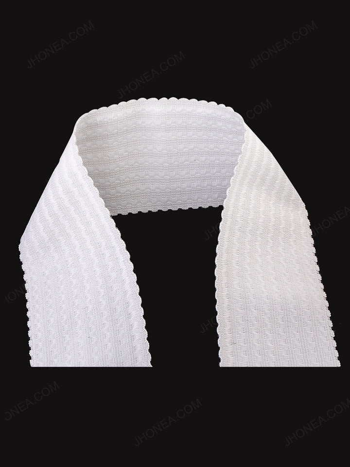 7cm Wide White Elastic Lace for Men/Women/Kids Clothing