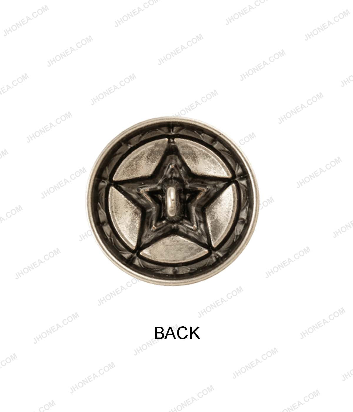 Premium Antique Vintage Star Design Metal Buttons for Coats