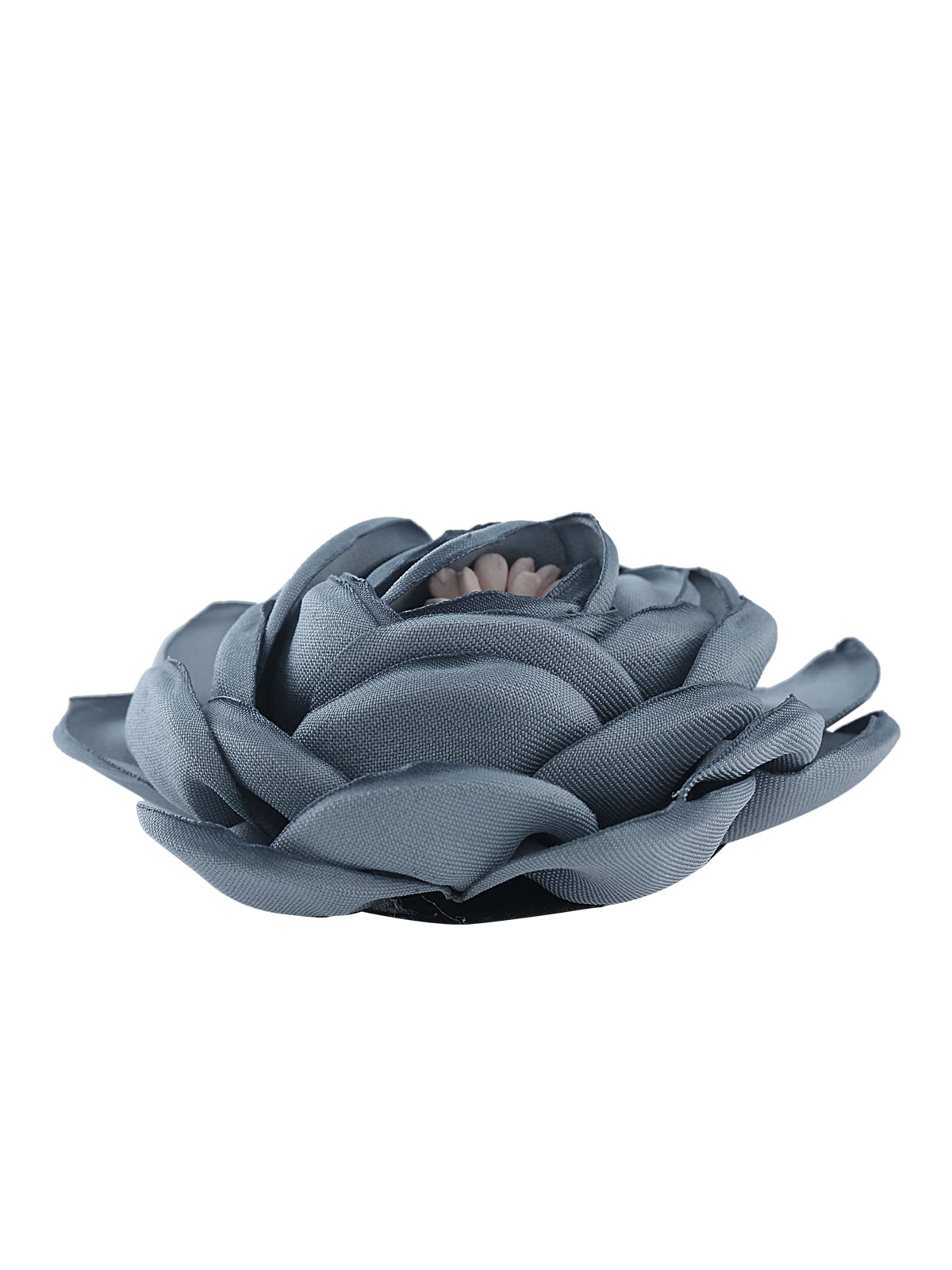 Grey Singed Edges Decorative Satin Flower