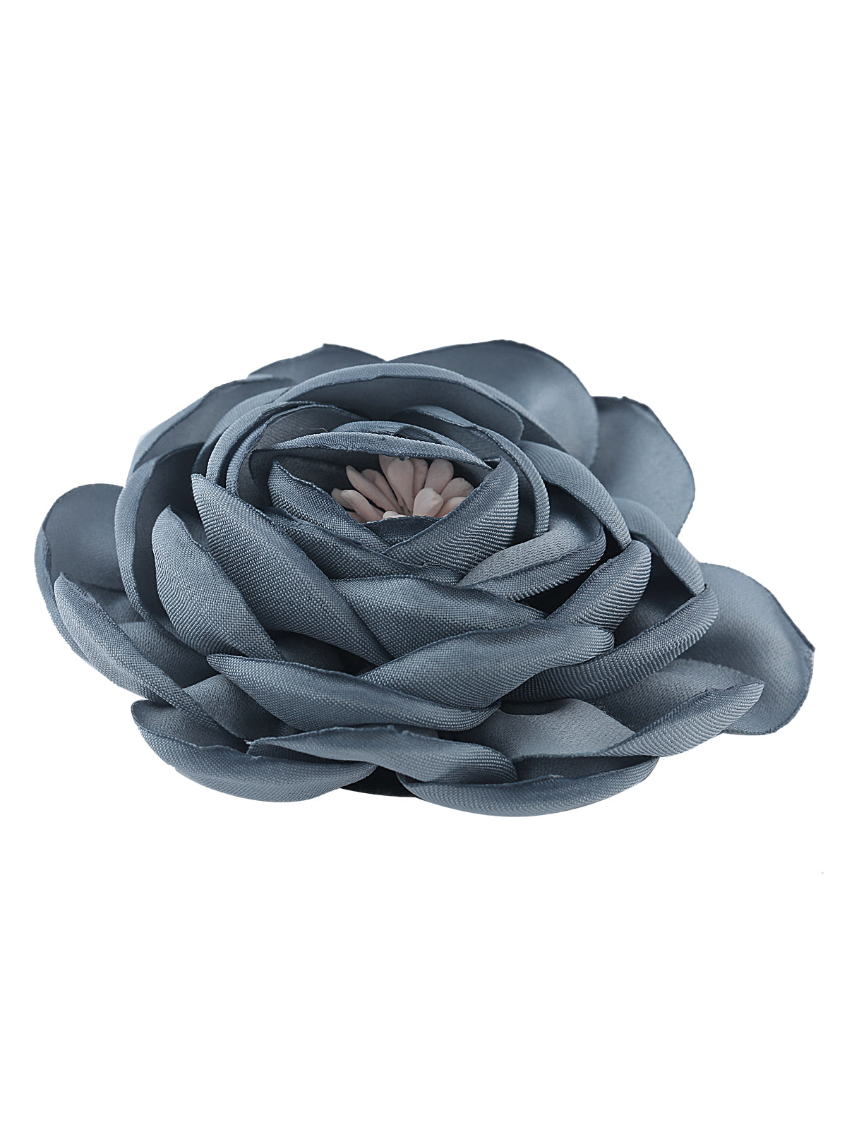 Grey Singed Edges Decorative Satin Flower