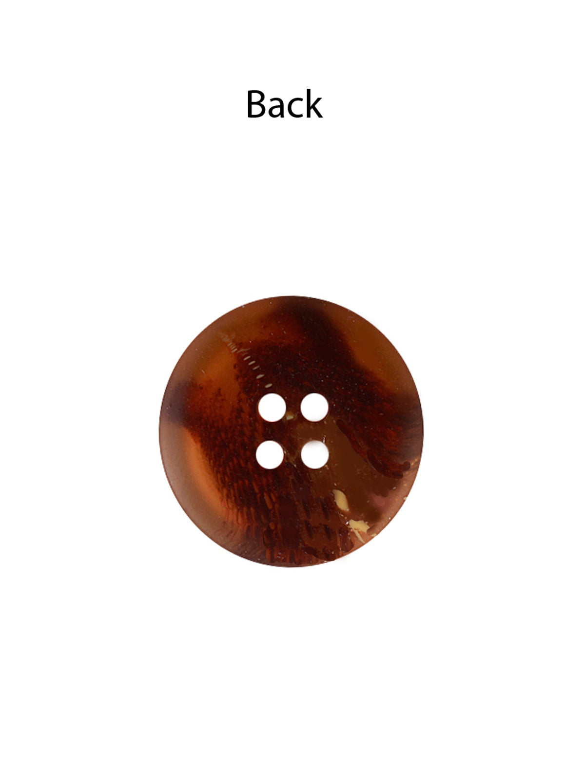 Shaded Horn Effect Round Shape Coat Button