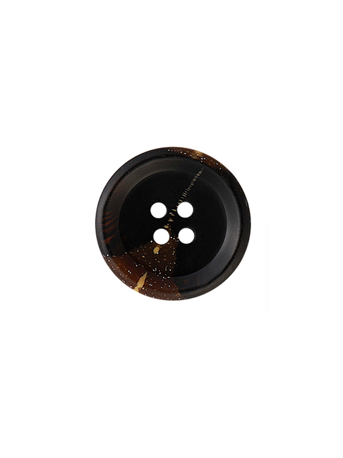 Shaded Horn Effect Round Shape Coat Button