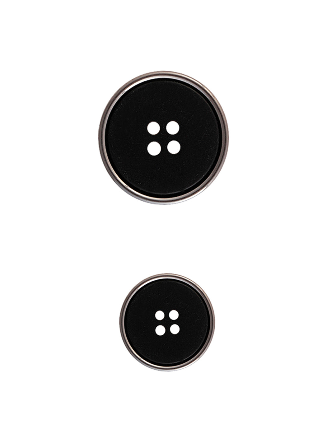 Gunmetal with Black 4-Hole Round Shape Blazer/Coat Button