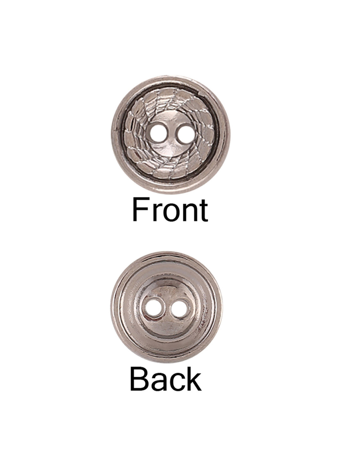 Premium 2-Hole Slight Hollow Round Shape Metal Buttons