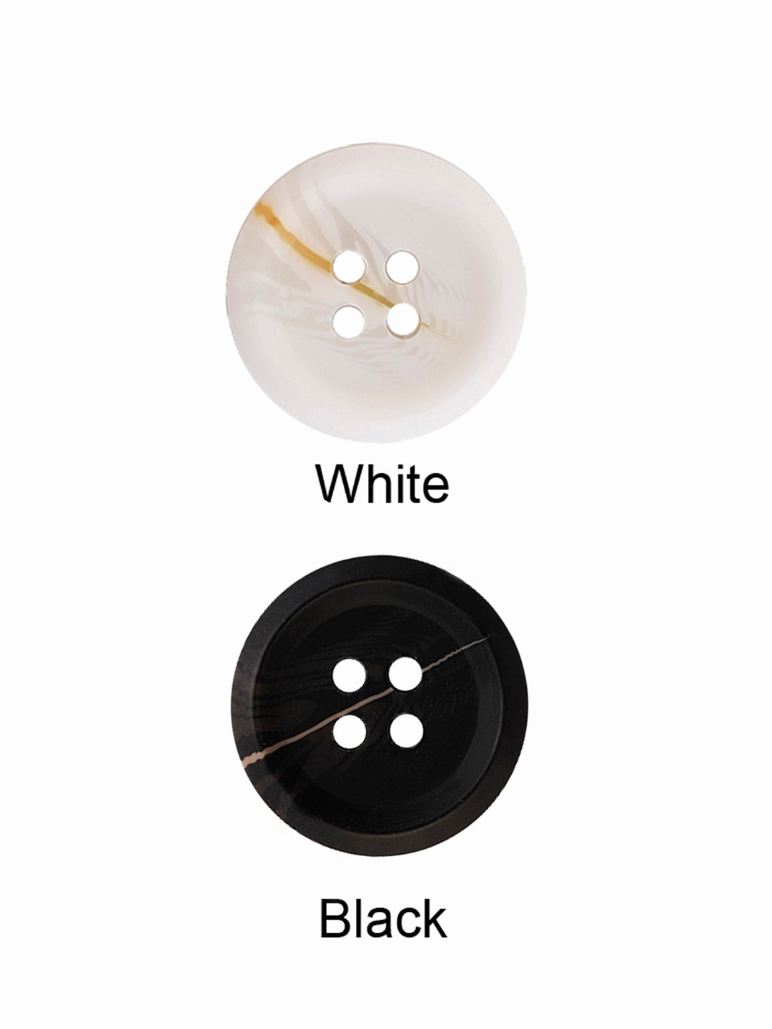 Shaded Horn & Bone Effect Black & White Blazer/Coat Button