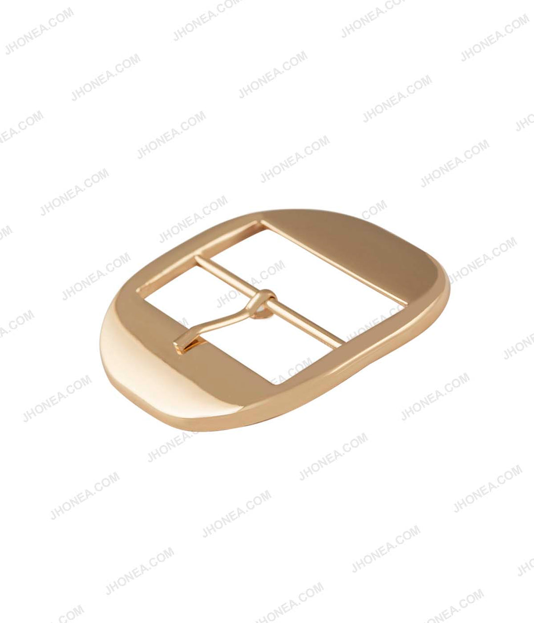 Shiny Smooth Fancy Rounded Square Frame Belt Buckle with Prong