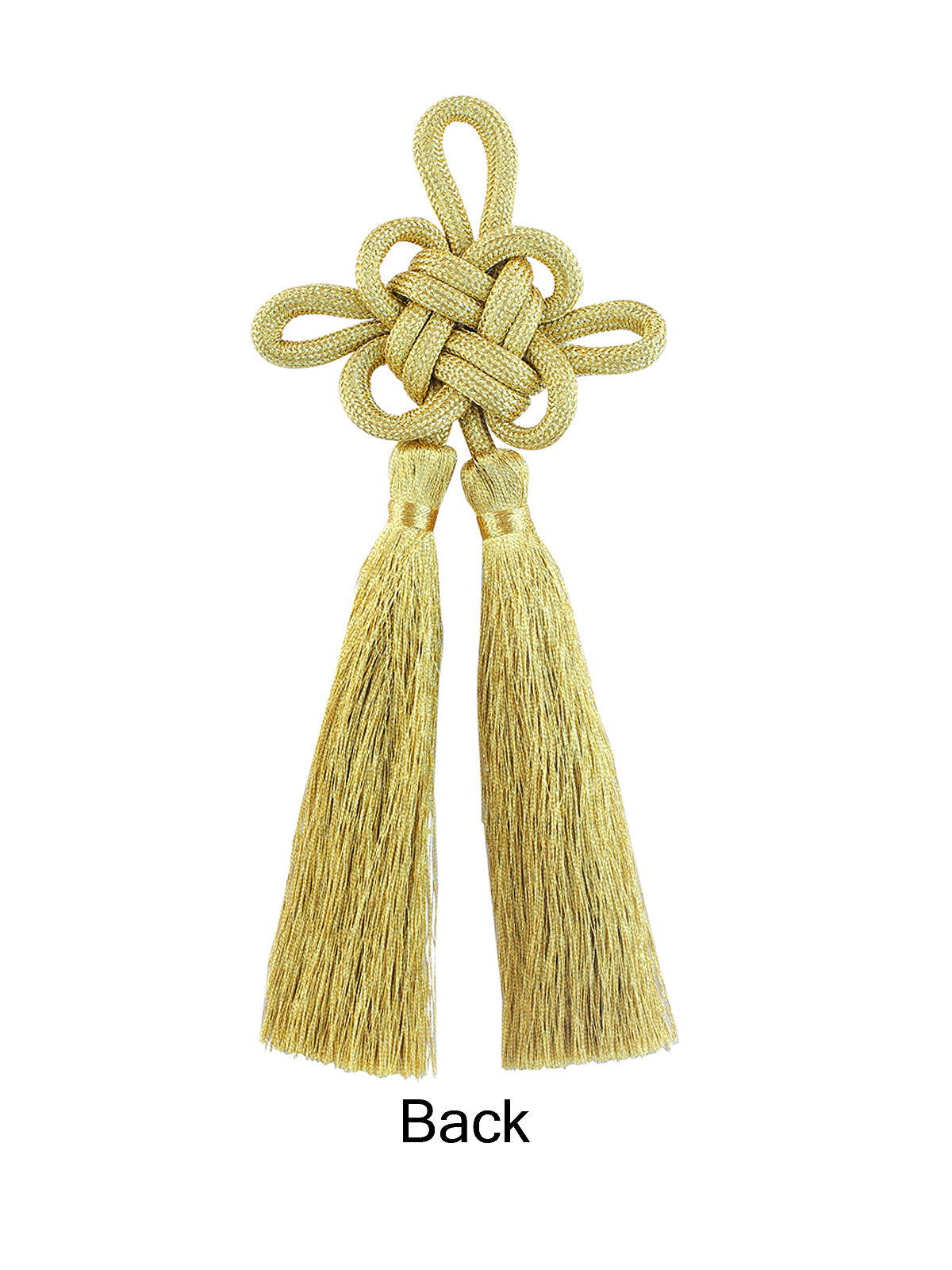 Pair of Metallic Braided Cord Turk Knot Tassel