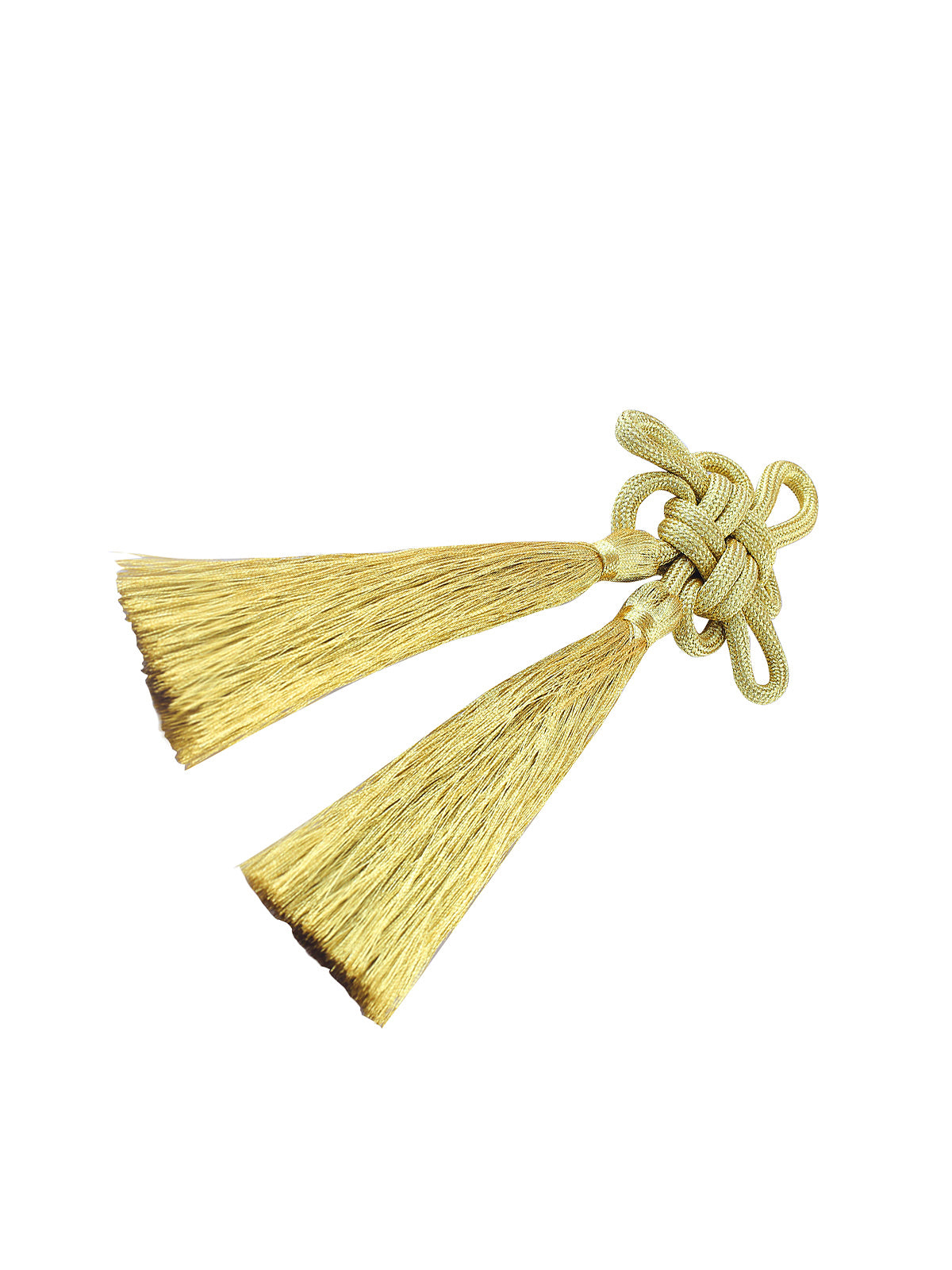 Pair of Metallic Braided Cord Turk Knot Tassel