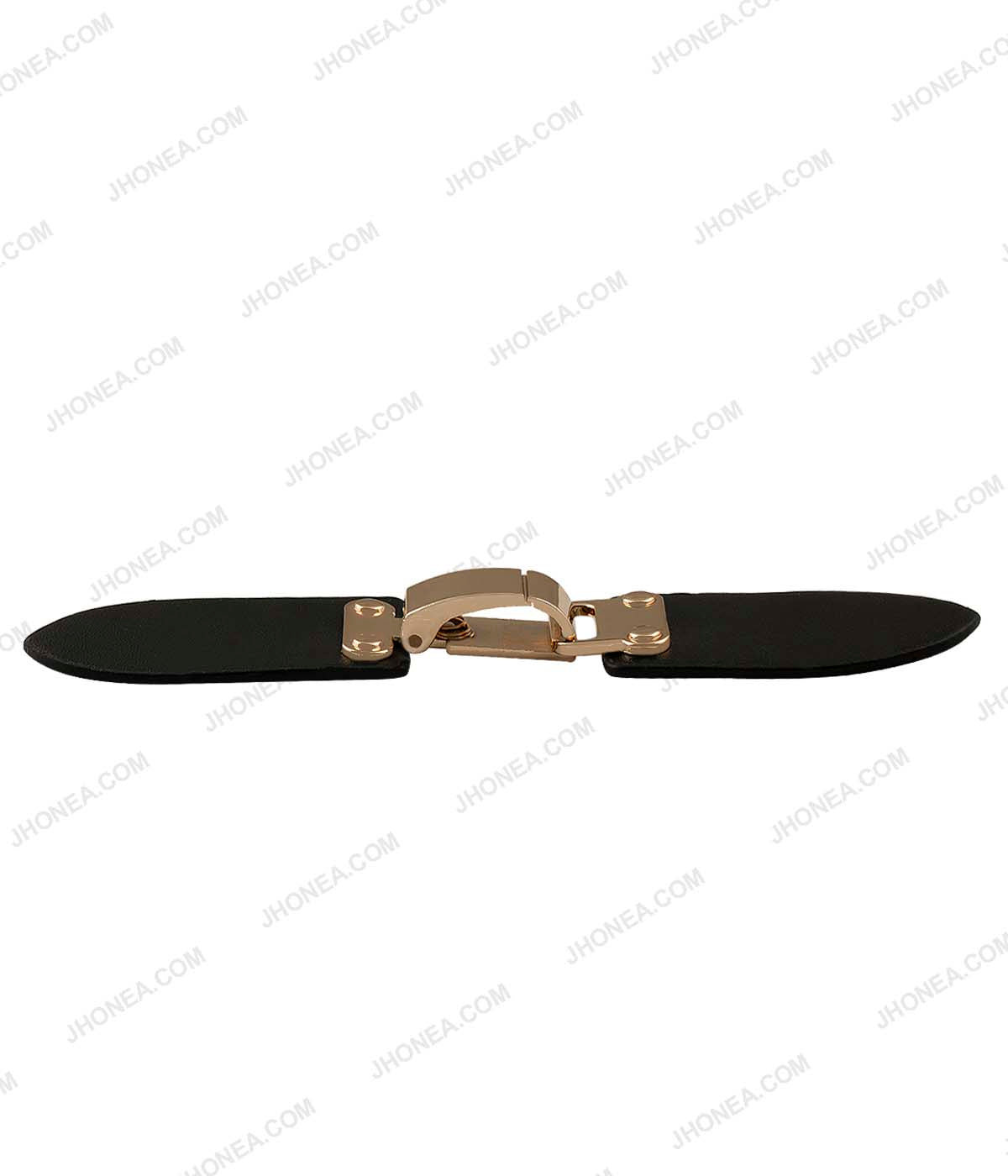 Shiny Gold with Black PU Embellishment Clasp for Achkans