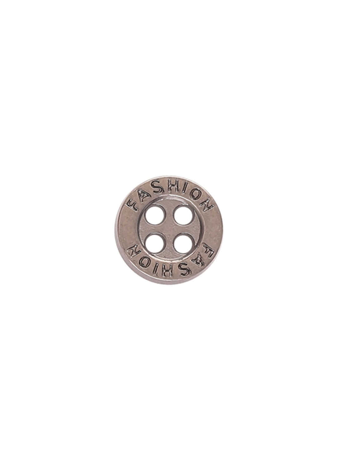 Fashion Round Shape 4-Hole Shirt Metal Button in Black Nickel (Gunmetal) Color