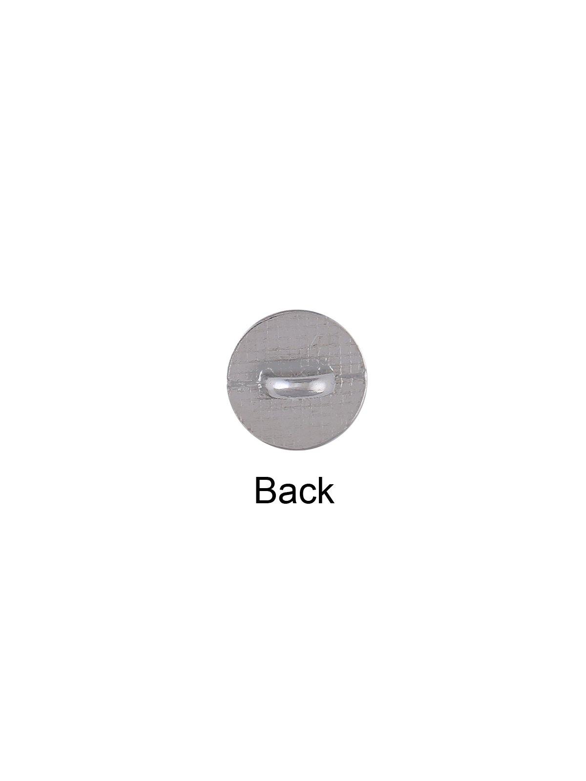 Round Shiny Silver Engraved Design 9mm (14L) Downhole Shirt Kurta Metal Button - Jhonea Accessories