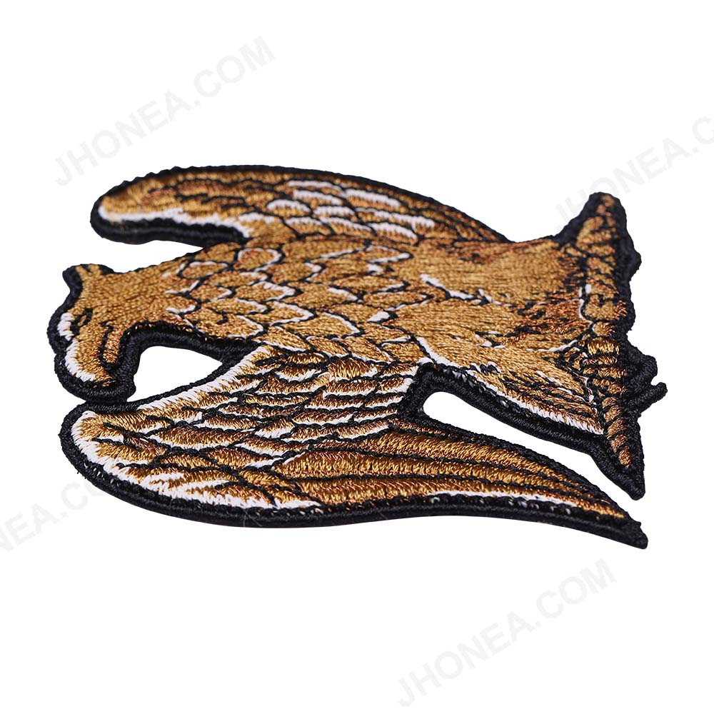 Mustard Eagle Bird Embroidery Patch for Jackets