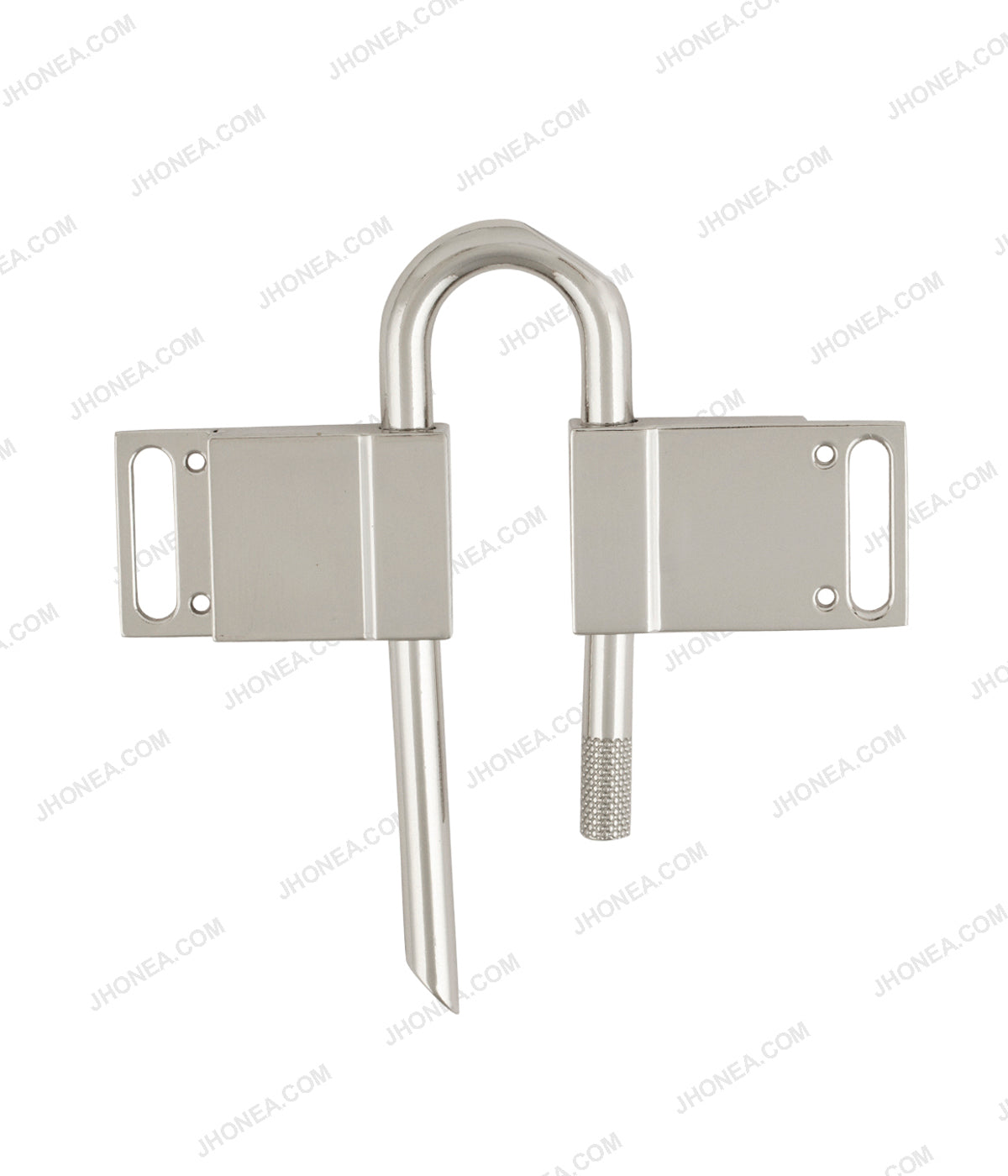 Premium Shiny Silver Chrome Finish Padlock-Style Buckle Accessory