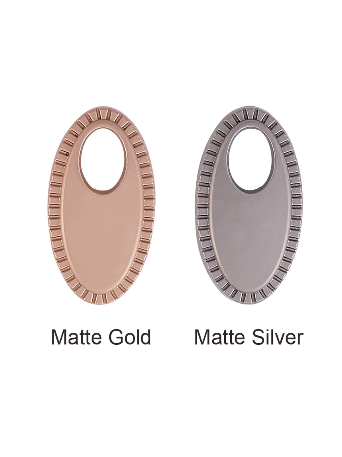 Exquisite Matte Finish Oval Shape Fancy Metal Button