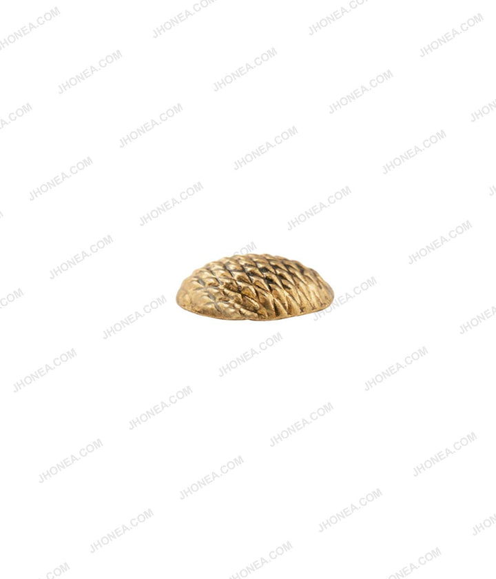Small Round Antique Gold Checks Design Hotfix for Blazers