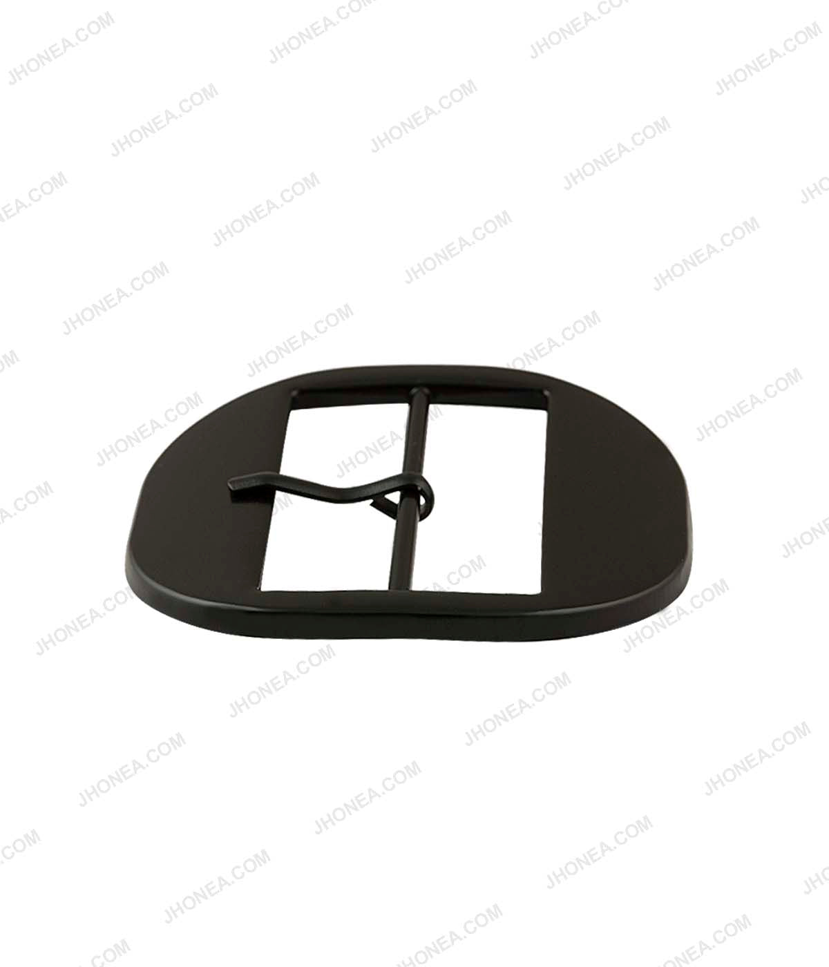 Shiny Smooth Fancy Rounded Square Frame Belt Buckle with Prong