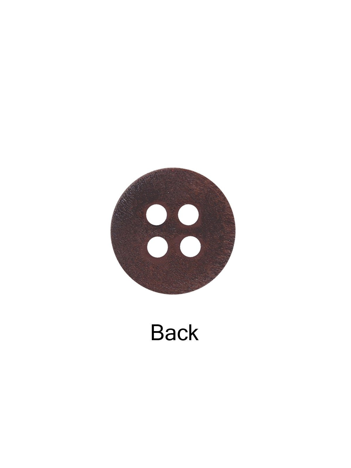 Round Shape 4-Hole Brown Wooden Button - Jhonea Accessories