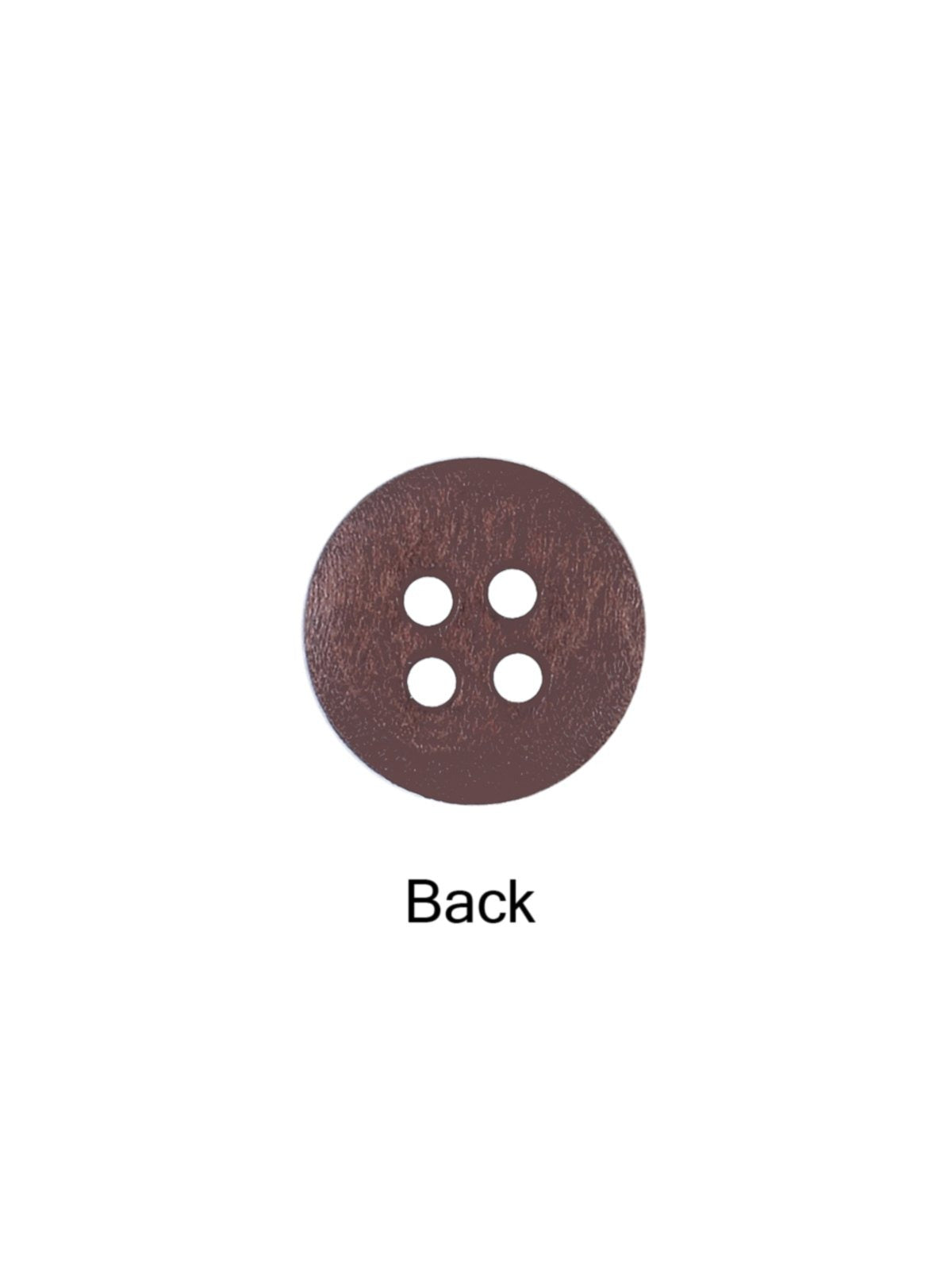 Round Shape 4-Hole 11mm Brown Wooden Button - Jhonea Accessories
