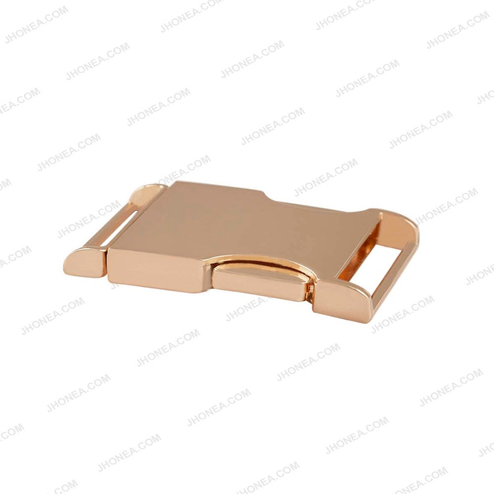 Smooth Shiny Gold 2 Part Side Release Buckle for Straps