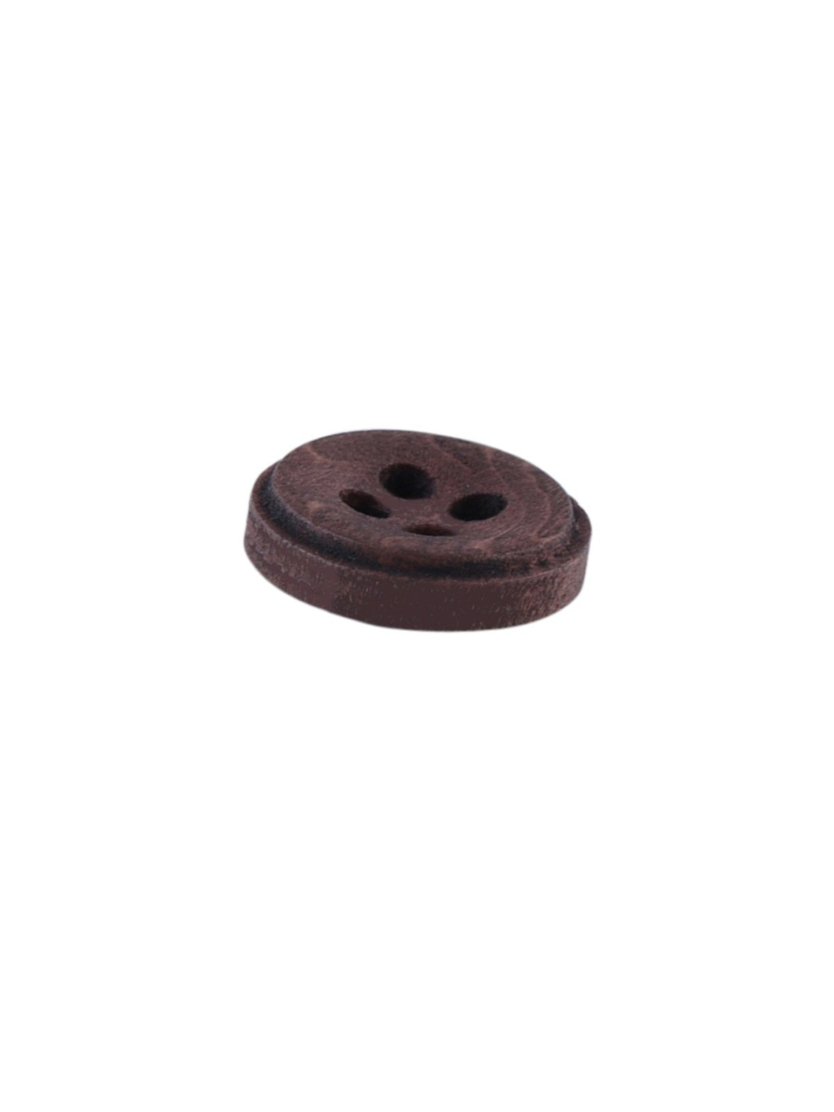 Round Shape 4-Hole 11mm Brown Wooden Button - Jhonea Accessories