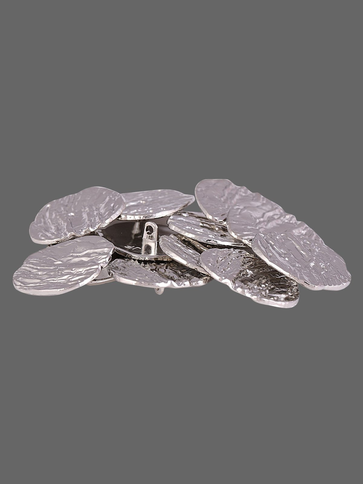 Funky Apple Shape Downhole Loop Shank Metal Button in Matte Silver Color
