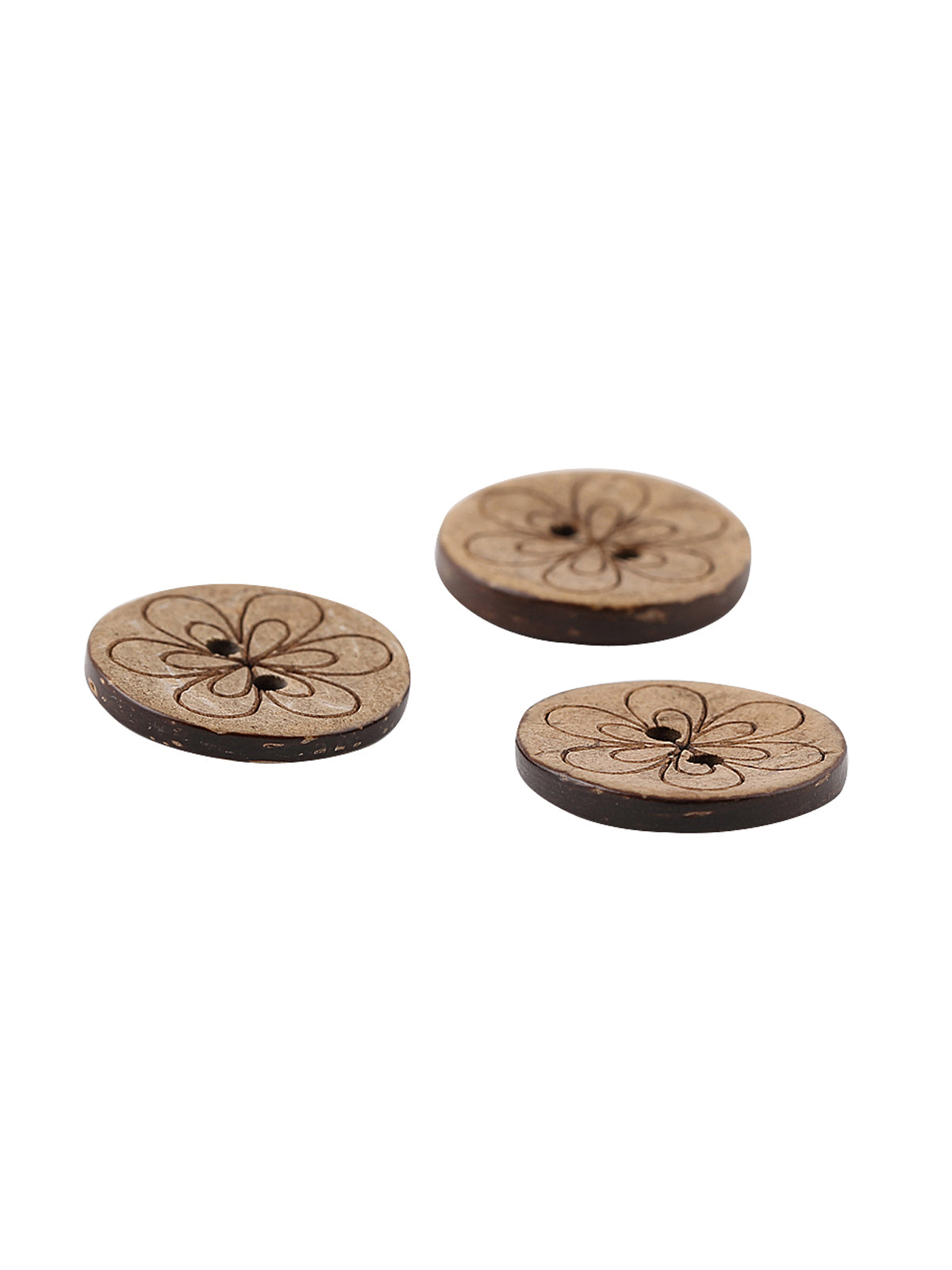 Round Shape Floral Printed Design Coco Buttons